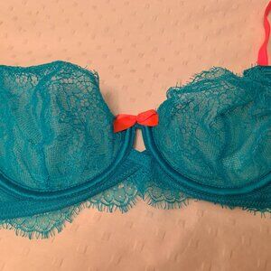 Victoria Secret Unlined Demi Bra - Blue - 32B